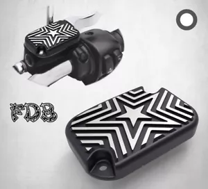 Fit H-D 2009-13 TRIKE Moving Star Contrast Cut Front Master Cylinder Cover - Imagen 1 de 7