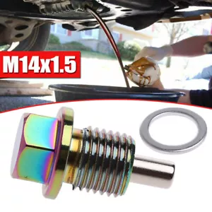 M14x1.5 Car Engine Magnetic Oil Drain Plug Screw Nut Bolt Sump Nut Universal - Picture 1 of 10