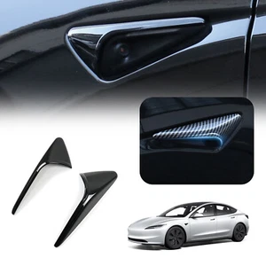 2PCS Turn Signal Side Camera Protective Decal Cover Trim for 2024 Tesla Model 3 - Picture 1 of 9