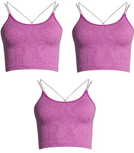 No Boundaries Cami-BH nahtlos gerippt Doppelträger kleines 3er-Pack - Bild 1 von 5