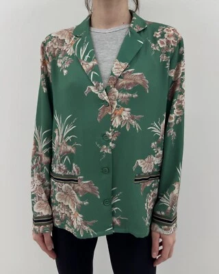 Blazer DDP Stella Nova floral verde pássaro tamanho 38 - Imagem 1 de 4