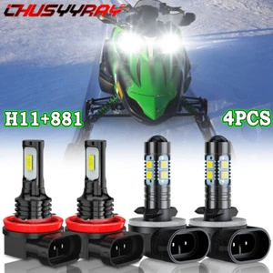 4x LED Headlight Bulbs For Arctic Cat Firecat 600 EFI Headlight 2004 2005 2006 - Picture 1 of 14