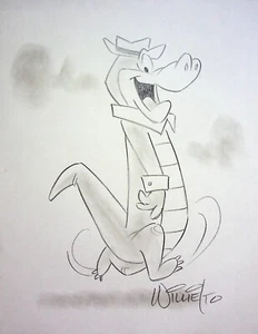 Willie Ito Firmado Dibujado a Mano Wally Gator Animación Arte Hanna-Barbera 8x11 - Imagen 1 de 3