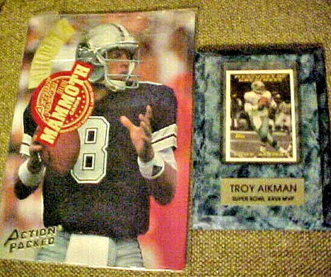 Dallas Cowboys Troy Aikman Super Bowl XXVII MVP Plaque - 1994 Mammoth Card Cover