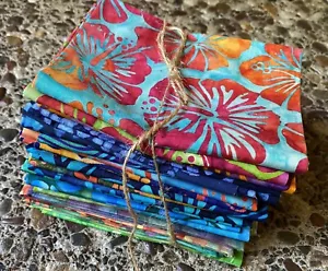 Schönes Set mit 19 Island Batik Fat Quarters Quilt Stoff Tropical - Bild 1 von 10