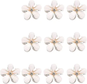 10PCS Mini Flower Claw Hair Clips Diamond Styling Accessories for Women Girls - Picture 1 of 5