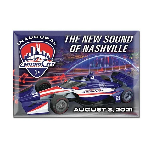 2021 Music City Grand Prix Inaugural Running Event Collector Magnet Cover