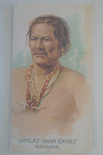 American Indian Chiefs Allen & Ginter Reprint Trade Card Great War Chief Navajos