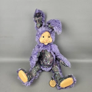 Vintage Robert Raikes Paisley 18" Bunny Rabbit Limited Edition 53/500 Purple - Bild 1 von 12