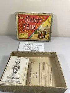 1891 County Fair Parker Brothers Complete Card Game Rare - Picture 1 of 12