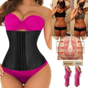 Damen Body Shaper Latex Gummi Taillentrainer Taillenkorsett Unterbrustkorsett Shapewear S - Bild 1 von 8