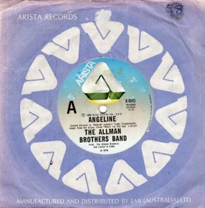 THE ALLMAN BROTHERS ~ Angeline ~ 1980 Australian 7" vinyl single in pic.sleeve - Picture 1 of 2