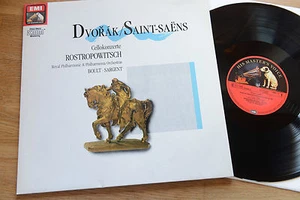 ROSTROPOVICH Dvorak Saint-Saens Cello Concerto Rostropowitsch LP EMI DMM  - Picture 1 of 6