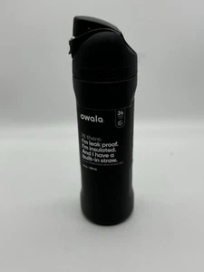 Owala 24 Hours Cold Black Leak Proof Insulated Built In Straw 24oz - Picture 1 of 5