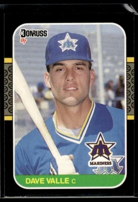 1987 Donruss #610 Dave Valle Rookie Seattle Mariners - Image 1 of 2