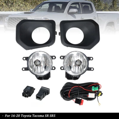 适用于 2016 - 2021 年丰田塔科马 SR5 透明防撞雾灯 H11 灯带接线 — 第 1/4 张图片