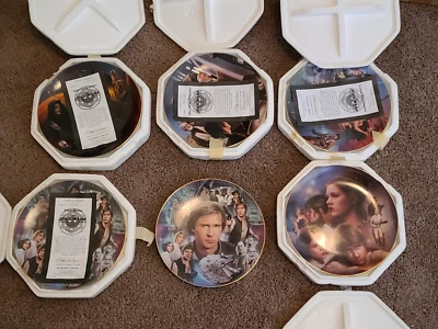 (Set of 5) Star Wars Heroes and Villains Hamilton Collection Plates 1997-1999 - Image 1 of 4