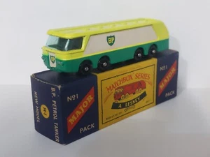 Matchbox Lesney M1 Major Pack BP Petrol Tanker Exc in Nice Early B Box - Picture 1 of 12