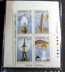 Canada Inscription Block Stamp Scott# 1209a Science & Tech. (note) 1988 MNH L529 - Picture 1 of 1