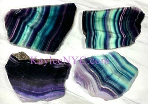 Wholesale Lot 4-5 PCs Fluorite Polished Slab Crystal Nice Quality Natural - Picture 1 of 8