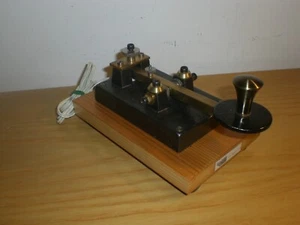 tasto telegrafico telegrafo morse code telegraph cw key telegrafia telegraphy - Foto 1 di 9