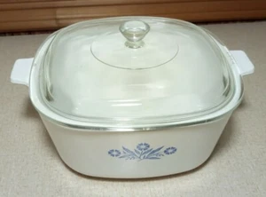 Vintage Corning Ware Blue Cornflower 2-1/2 qt. Casserole Dish w/Lid P-2-1/2-B  - Picture 1 of 9