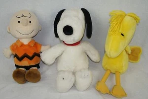 SET OF (3) KOHL'S CARES PEANUTS GANG PLUSH TOYS CHARLIE BROWN SNOOPY & WOODSTOCK - Picture 1 of 10