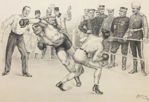 Camille Boiry - Match Européen de 1914-1915 Tactiques differentes - Boxing - Picture 1 of 2