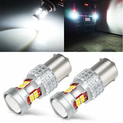 JDM ASTAR 2x 1156 30W 3020 White Error Free LED Backup Reverse Light Bulbs 1073 - Image 1 of 4