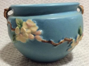 ROSEVILLE VINTAGE POTTERY ORIGINAL 2 HANDLES POT NO ISSUES 6" X 4.5" - Picture 1 of 10