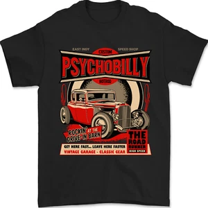 Psychobilly Custom Hot Rod Mens T-Shirt 100% Cotton - Picture 1 of 2