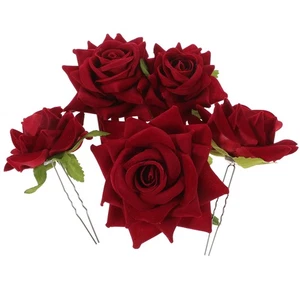 Horquilla de flores artificiales para mujer accesorio de novia tocado de boda - Imagen 1 de 12
