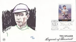 Tris Speaker, Legends of Baseball FDC, HC Wilson, 3408l - Picture 1 of 1