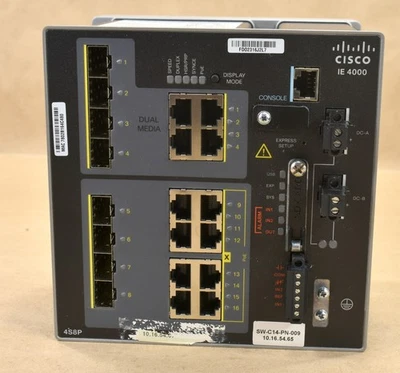 Cisco  IE-4000-4S8P4G-E, 4000 Series 12 Port Ethernet Industrial Switch - Image 1 of 3
