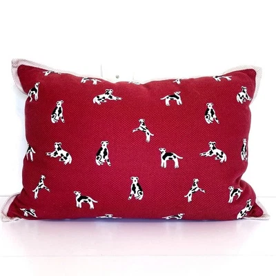 Almohada Anthropologie Monroe Talla 14X20 Naranja Óxido Amante del Perro Bordada Foto 1 de 4