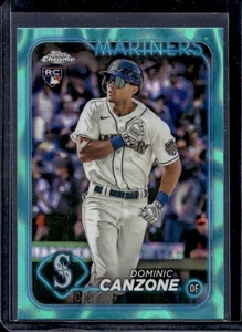 2024 Topps Chrome Dominic Canzone RC Aqua Lava Refractor Rookie #0/199 Mariners - Imagen 1 de 2
