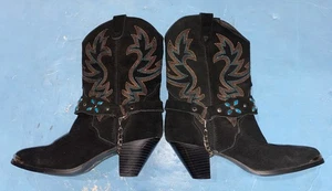 Womens Black Dingo Cowboy boots Size 6.5 M Western Boots DI 640 - Picture 1 of 6