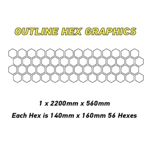 Car Outline Medium Hexagon Camouflage Side Kit Honeycomb Stickers Graphics HHG03 - Picture 1 of 2