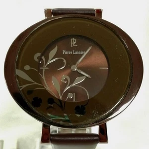 Pierre Lannier 198D6 Brown Floral Design Watch - Picture 1 of 10