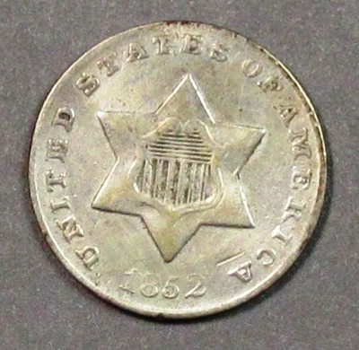 1852 Three Cent Silver Pleasing VF. - Image 1 of 2