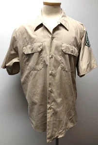 MAINE VINTAGE CONSERVATION CORPS KHAKI S ÄRMEL UNIFORM HEMD MARDAC POPELINE L-XL - Bild 1 von 8