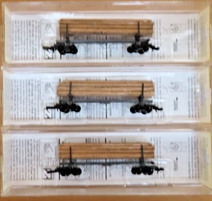 MICRO TRAINS 538 00 031 40' MODERN LOG CARS (3-PACK) Z SCALE - Picture 1 of 3