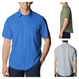 Columbia Men's James Bay Short Sleeve Button Down Shirt UPF 40 Fishing Top - Picture 1 of 15