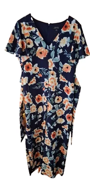 Комбинезон Tahari Arthur S Levine с цветочным рисунком размер 14 рукава-бабочки - Изображение 1 из 4