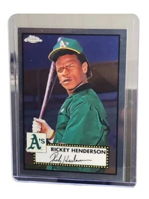 2021 Topps Chrome Platinum Anniversary Rickey Henderson Refractor #501 Base - Image 1 of 2