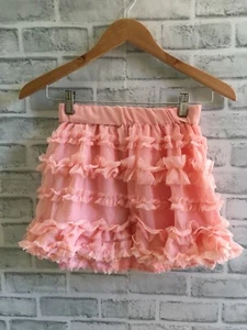 NWT GAP KIDS MEDIUM 8 RUFFLE TUTU WATERCOLORS SKIRT EASTER LINE CREAMY CORAL - Picture 1 of 3