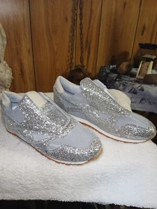 Tennisschuhe Silber Glitzer Größe 8,5 - Bild 1 von 8