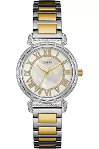 GUESS W0831L3,Ladies,Stainless Steel,Silver-Tone,Date,Crystal-Accented Bezel,WR - Picture 1 of 4