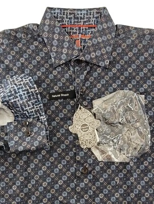 CAMISA DE ALGODÓN NUEVA CON ETIQUETAS $125 LUCHIANO VISCONTI NEGRA Talla Mediana  Foto 1 de 4