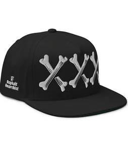 Bone Grinder Embroidered Snapback BLACK & WHITE - Picture 1 of 5